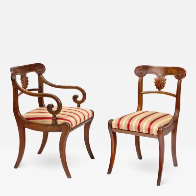 2608 Set of Twenty Early 19th Century Regency Mahogany Dining Chairs