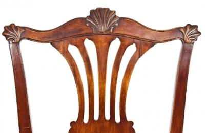 2631 Set of 4 18th Century Irish Georgian Mahogany Side Chairs 