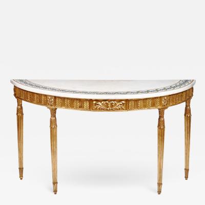 2668 Late 18th Century Gilt Console Table and Marble Top