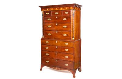 2798 George III Scottish Mahogany Chest On Chest