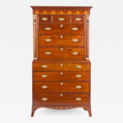 2798 George III Scottish Mahogany Chest On Chest