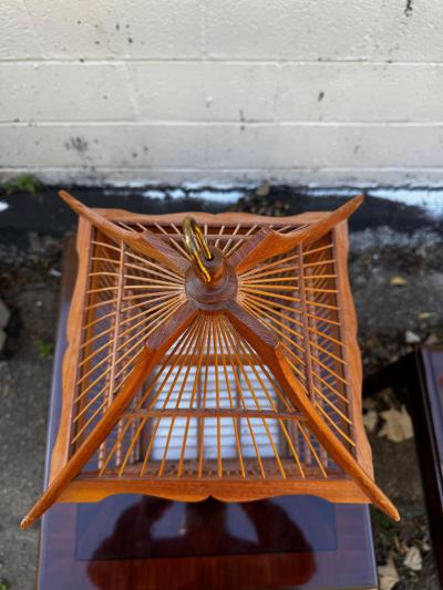 29 Malaysian Export Style Wood Hanging Birdcage