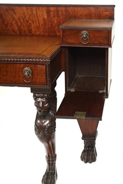 2922 Mack Williams and Gibton Mahogany Sideboard with Lion Monopodium Legs