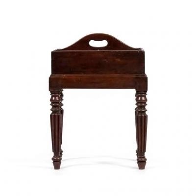 2966 18th Century Georgian Mahogany Bottle Holder on Stand