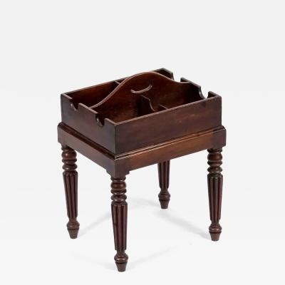 2966 18th Century Georgian Mahogany Bottle Holder on Stand