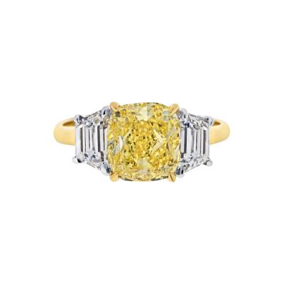 Tiffany & Co Novo Fancy Vivid Yellow engagement ring in platinum sz 7 | eBay