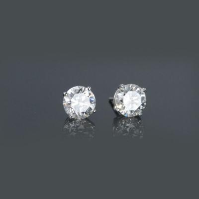 3 06 CTTW CARAT H VS2 EGLUS DIAMOND STUD EARRINGS