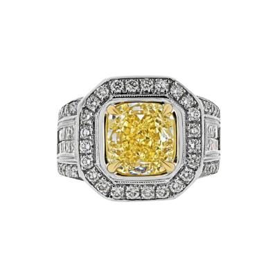 3 CARAT CUSHION CUT DIAMOND FANCY INTENSE YELLOW GIA 3 20CT FANCY YELLOW INTENSE