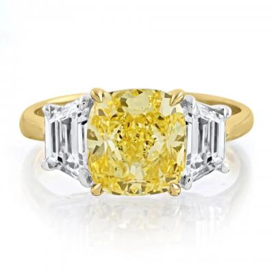 3 CARAT CUSHION CUT DIAMOND GIA RING