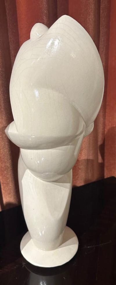 3 Cubist Art Deco Style Musicians Large Ceramic Sculptures