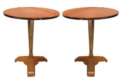 3 Outdoor Art Deco Style Chrome Caf Table