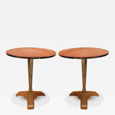 3 Outdoor Art Deco Style Chrome Caf Table