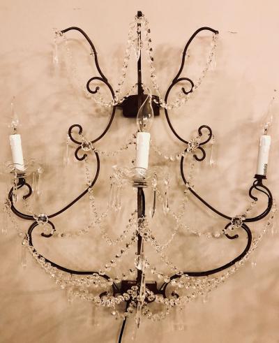 3 Pair Metal Timothy Oulton Paris Wall Sconces In The Style Of Niemann Weeks