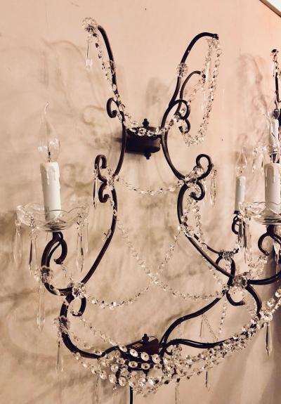 3 Pair Metal Timothy Oulton Paris Wall Sconces In The Style Of Niemann Weeks