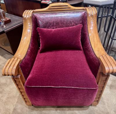 3 Piece French Art Deco Sofa Suite Carved Wood Frames Very Rare Design