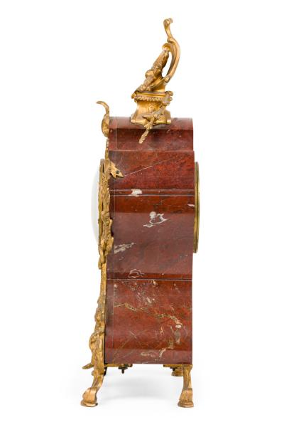 3 Piece French Louis XV Style Bronze Clock Set