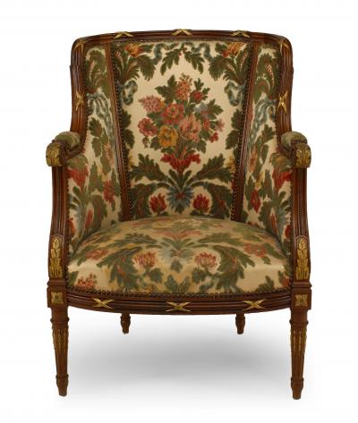 3 Piece Set of French Louis XVI Velvet Berg res