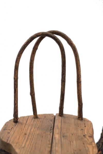 3 Rustic Continental Tree Trunk Side Chairs