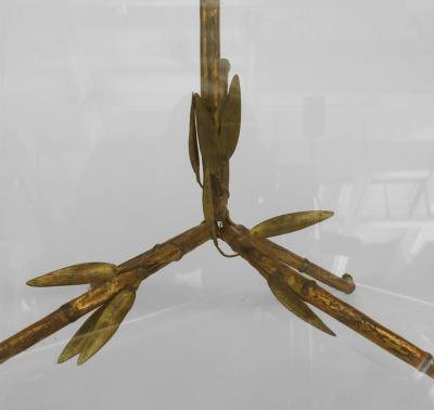 3 Similar Faux Bamboo 1940s Style Gilt Metal Coffee Table