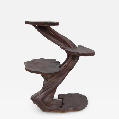 3 Tier Wood Sculptured Plant Stand