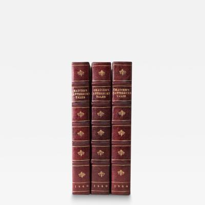 3 Volumes Geoffrey Chaucer The Canterbury Tales