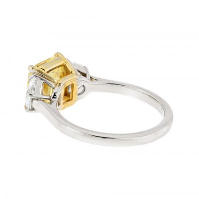 3 carat Emerald Cut Diamond GIA Three Stone Diamond Engagement Ring