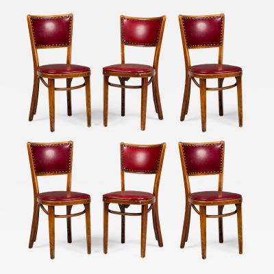 30 Italian Mid Century Red Vinyl Dining Side Chairs