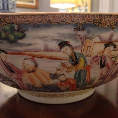 3024 Chinese Export Qing Qianlong Famille Rose Medallion Porcelain Bowl