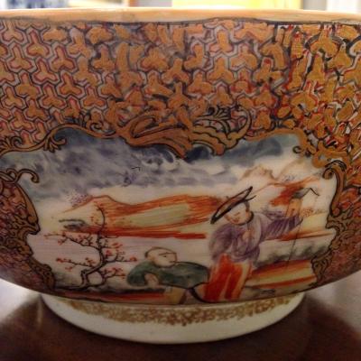 3024 Chinese Export Qing Qianlong Famille Rose Medallion Porcelain Bowl