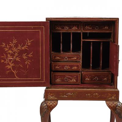 3041 19th Century Chinoiserie Cabinet on Stand with Fitted Interior
