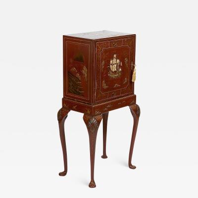 3041 19th Century Chinoiserie Cabinet on Stand with Fitted Interior