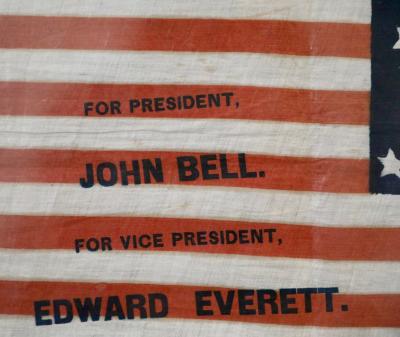 31 STAR PARADE FLAG MADE FOR THE 1860 CAMPAIGN OF JOHN BELL 