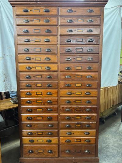 34 Drawer Vintage Card Catalog