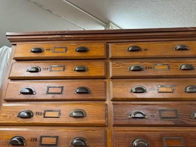 34 Drawer Vintage Card Catalog