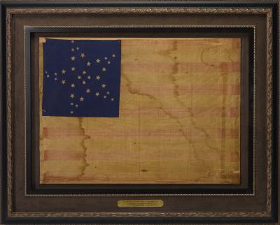 34 Star Civil War Kansas Flag Great Star Flower Pattern Circa 1861