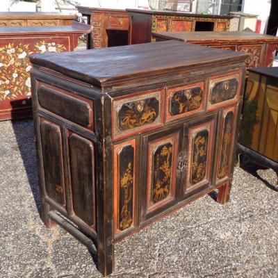 38 5 Antique Qing Dynasty Paneled Chinese Cabinet