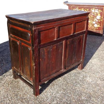 38 5 Antique Qing Dynasty Paneled Chinese Cabinet