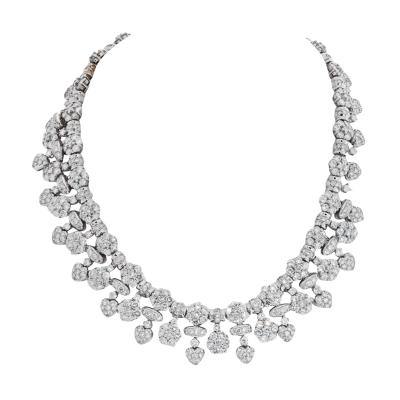 38 DIAMOND COLLAR NECKLACE IN 18K WHITE GOLD