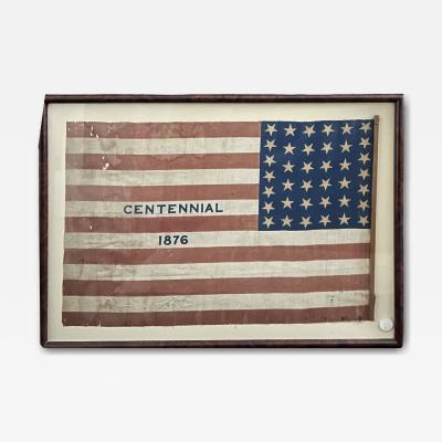 38 STAR ANTIQUE FLAG COLORADO STATEHOOD CIRCA 1876 