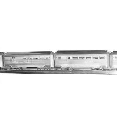 4 Car Burlington Zephyr Model Train w Custom Streamline Display