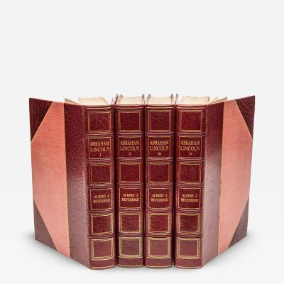 4 Vol Albert J Beveridge Abraham Lincoln Manuscript Edition