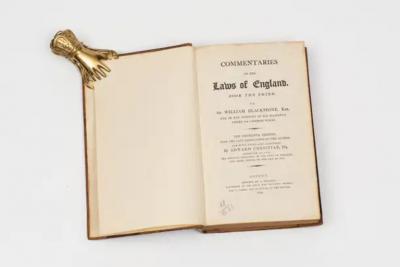 4 Volumes Sir William Blackstone Commentaries on the Laws of England 