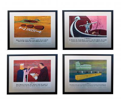 4 vintage educational Ford Motor posters research and information dept