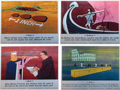 4 vintage educational Ford Motor posters research and information dept