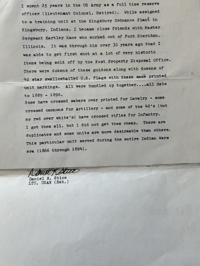 42 Star 7th Calvary Parade Guidon Ca 1889 