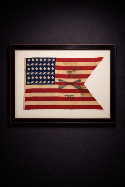 42 Star 7th Calvary Parade Guidon Ca 1889 
