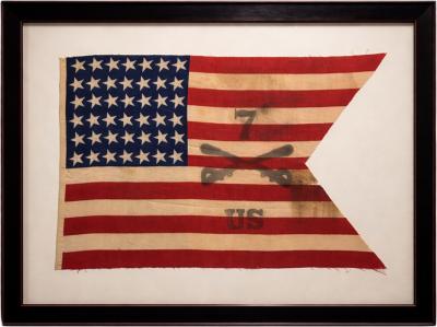 42 Star 7th Calvary Parade Guidon Ca 1889 