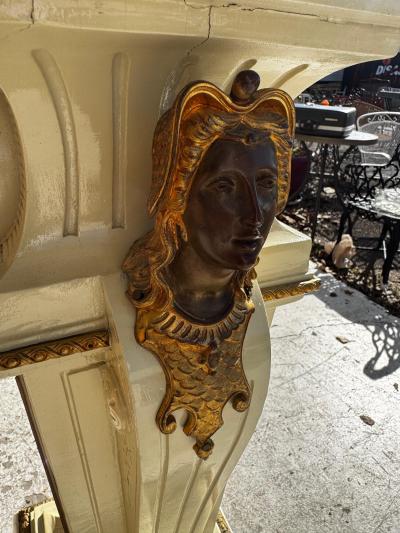 44 Hand Painted and Carved with Gilt Bronze Ormolu Pedestal