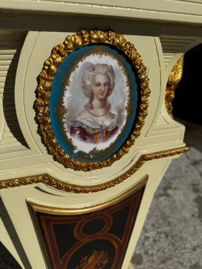 44 Hand Painted and Carved with Gilt Bronze Ormolu Pedestal