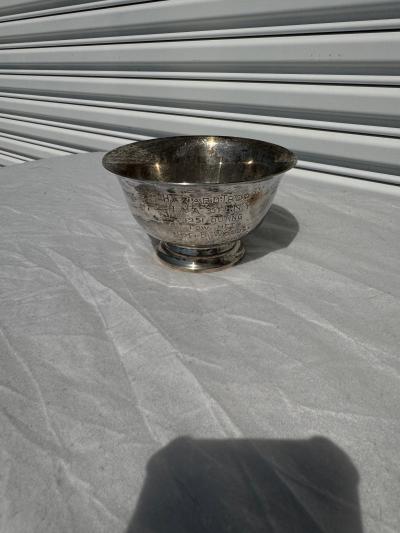 5 4 d x 3 h Paul Revere Footed Sterling Silver Engraved Exemplar Bowl